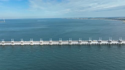 Eastern Scheldt Storm Surge Barrier in the Netherlands