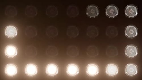 Pulsating Stage Lights Grid Animation for Events and Concerts