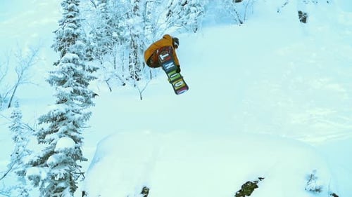 Fall auf ein Snowboard