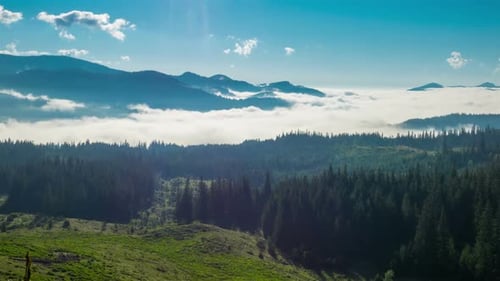 Misty Morning in the Mountains