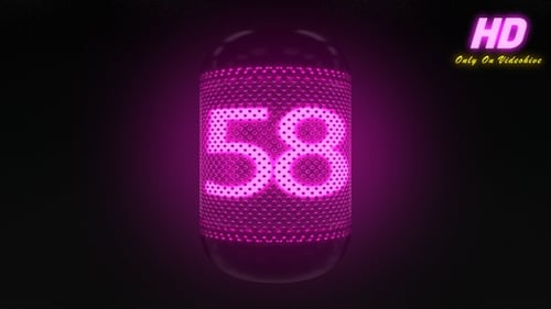 Neon Countdown 60 Sekunden HD