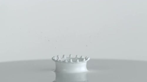 Close-up milk drop milk, Slow Motion, Slow Motion