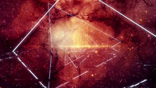 Light Neon Nebula Background Loop