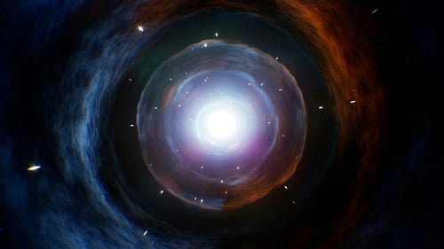 Abstrakter Space Galaxy Spin Hintergrund Loop 4K