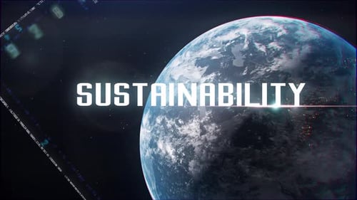 Futuristic Global Sustainability Text Reveal