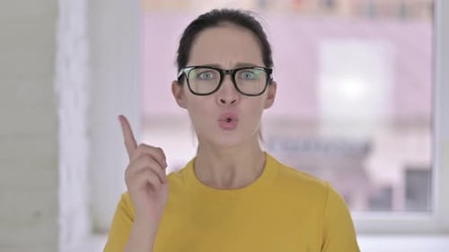 Annoyed Woman Gesturing and Talking Close Up