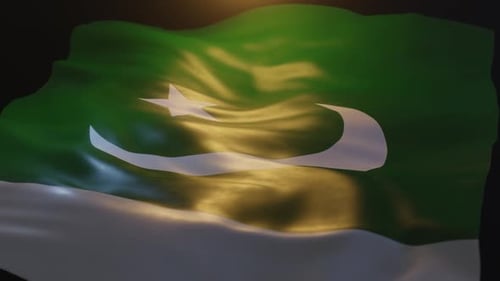 Waving Pakistan National Flag Animation