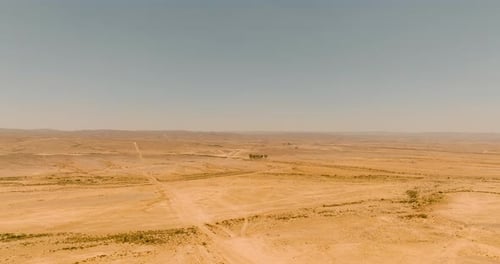 Dry desert landscape, Drone footage.