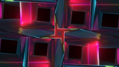 Psychedelische Kaleidoskop-Muster Animation Geometrischer bunter Hintergrund