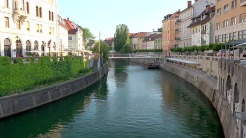 Rues et rivière de Ljubljanica