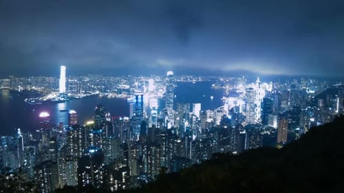 Downtown City At Night
