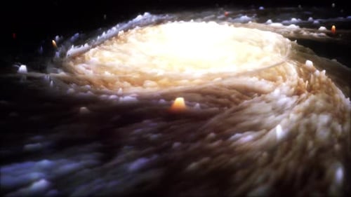 Rotating Abstract Particle Galaxy Animation