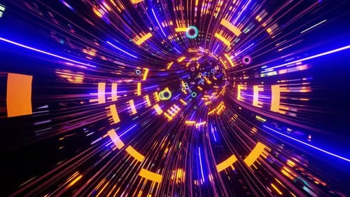 Tunnel Hyper Neon avec ballons