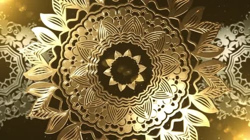Gold Mandala Loop 4k 20B