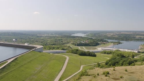 Hydro Plant on the River Bank