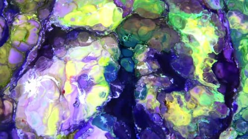 Multicolor Liquid Paint Surface