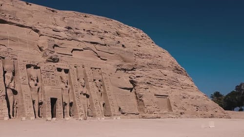 Abu Simbel Temple, Main Entrance And Statues