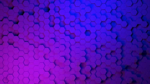 Dynamic Hexagonal Grid Motion Background with Blue and Magenta Light