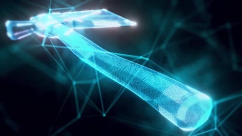 Small Hand Axe Hologram Close Up Hd