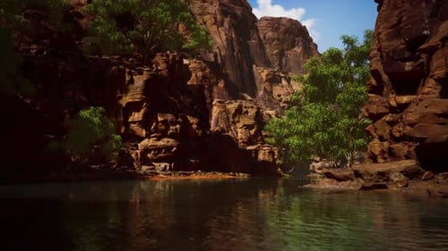 Rayons du soleil brillants reflétés dans l'eau froide du fleuve Colorado
