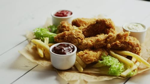 Fresh Sauces Near Fried Chicken Wings