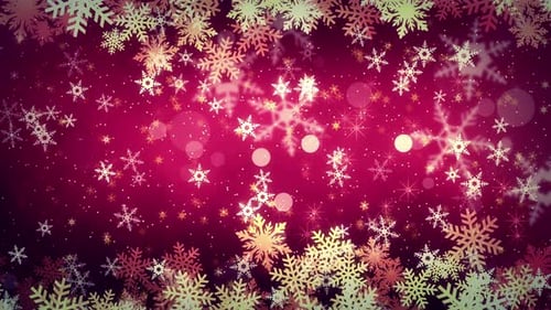 Sparkling Snowflakes Animated Winter Holiday Background Loop