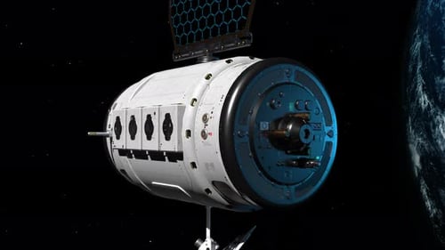 Futuristic Global Satellite Network Orbiting Earth in Space