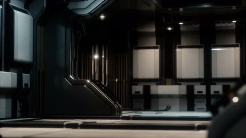 Futuristisches Sci-Fi-Raumschiff-Interieur