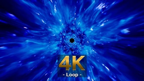 Blue Futuristic Hyperspace Wormhole Travel Background