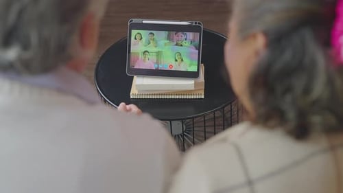 Senior Couple Video-Calling on a Tablet