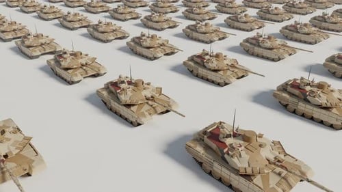 Tank T90S cyclic moving background | UHD | 60fps