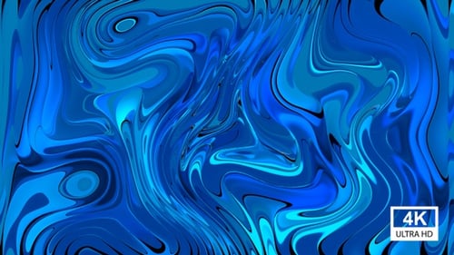 Abstract Blue Liquid Flowing Motion Background