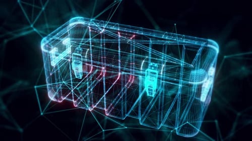 Military Box Hologram Close Up 4k