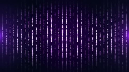 Futuristic Purple Digital Rain Background Loop