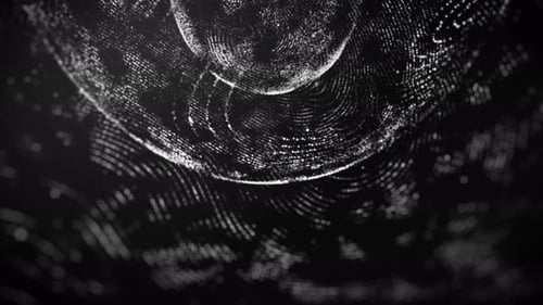 Abstract Digital Particle Swirls Motion Background Loop