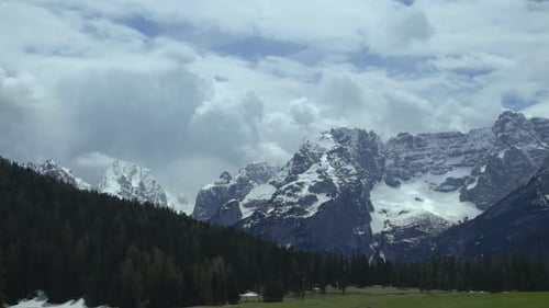 Fascinating Panorama of Majestic Alps, Beautiful Tourist Attraction in Italy
