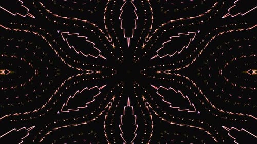 Abstract Glowing Kaleidoscope Light Pattern Loop