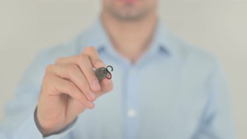 Man Writes Scam Alert on Glass Surface