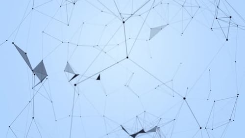 Animated Geometric Network Connections Loop Background