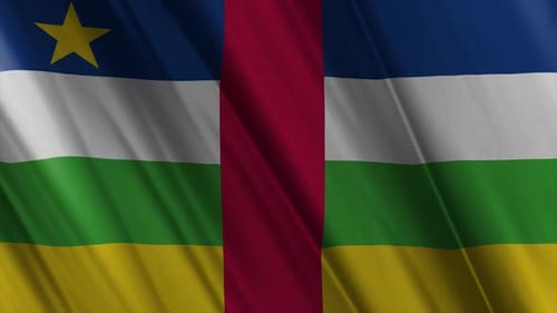 Central African Republic National Flag Waving Animation