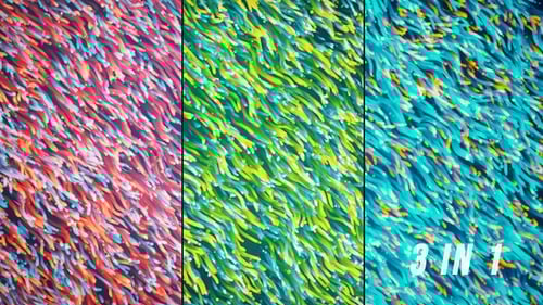 Colorful Abstract Fluid Wavy Particle Loop Background