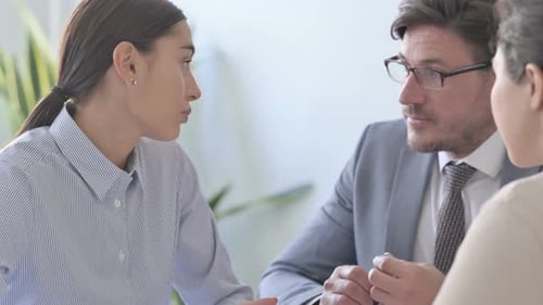 Business Meeting in Bright Modern Office
