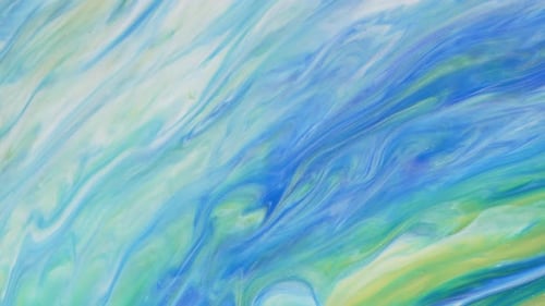 Abstract Swirling Blue, Green, and Yellow Background
