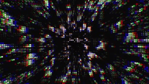 Abstract Digital Glitch Pixel Burst Background Loop