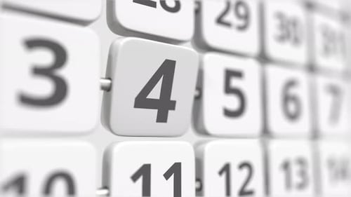 4 Date on the Turning Calendar Plate