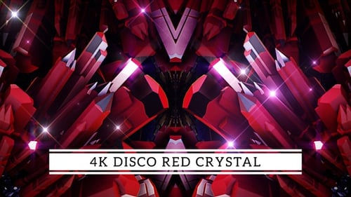 Dynamic Red Crystal Geometric Kaleidoscope Tunnel Animation