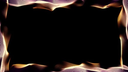 Abstract Luminous Wave Frame Overlay