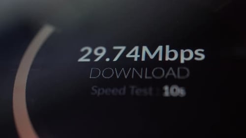 Internet Download Speed Test Close Up