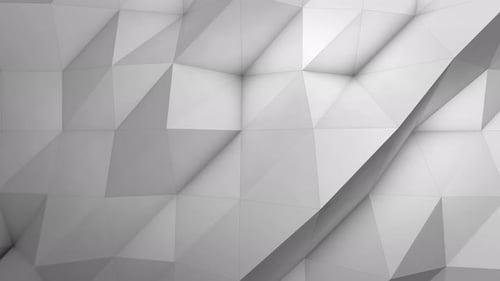 Abstract White Geometric Low Poly Morphing Background