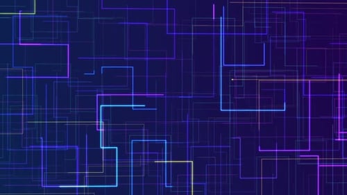 The Art Of Neon Folding Lines